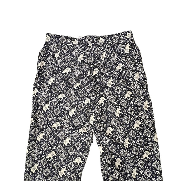 WOMEN'S LIZ CLAIBORNE TABITHA‎ Elephant Novelty Size 12 Wide Leg Cotton Pockets - Picture 15 of 16